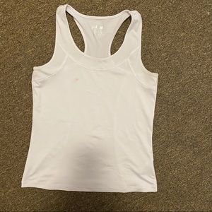 White workout tank